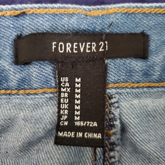 FOREVER 21 DISTRESSED DENIM SKIRT - Picture 8 of 8
